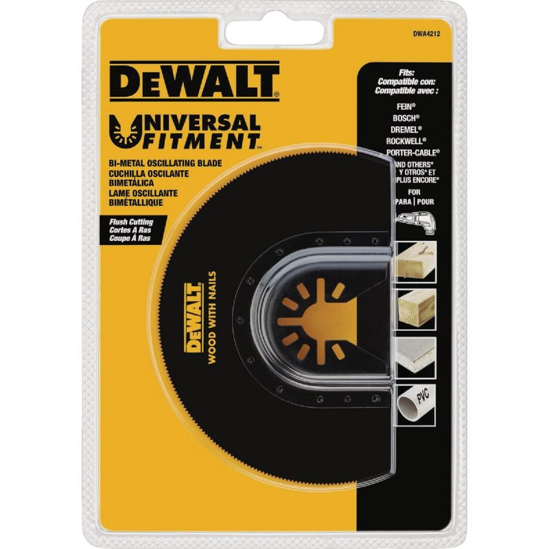 DEWALT Universal Fitment Flush Cut Round Oscillating Blade