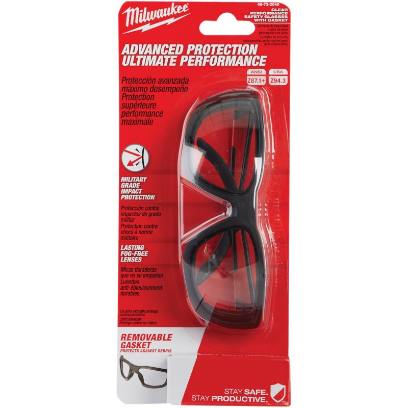 Milwaukee High Performance Gasketed Safety Glasses