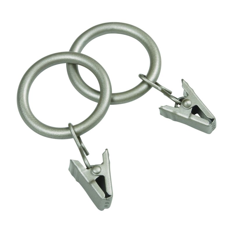 Kenney KN75001 Curtain Clip Ring, Metal, Antique Pewter