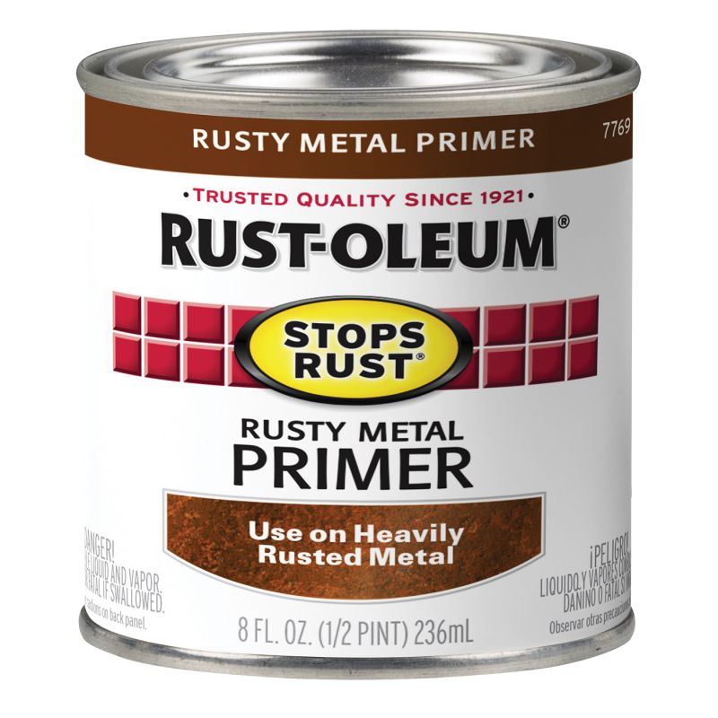 Rust-Oleum 7769730 Primer, Flat, Rusty Metal Primer, 0.5 pt Rusty Metal Primer