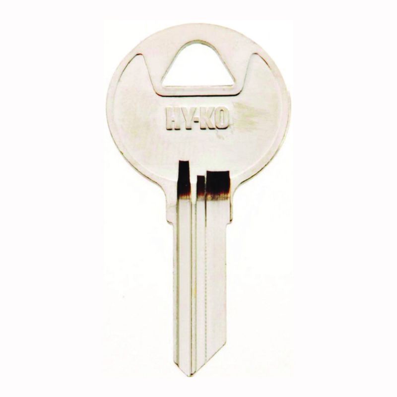 Hy-Ko 11010RO4 Key Blank, Brass, Nickel, For: National Cabinet Locks