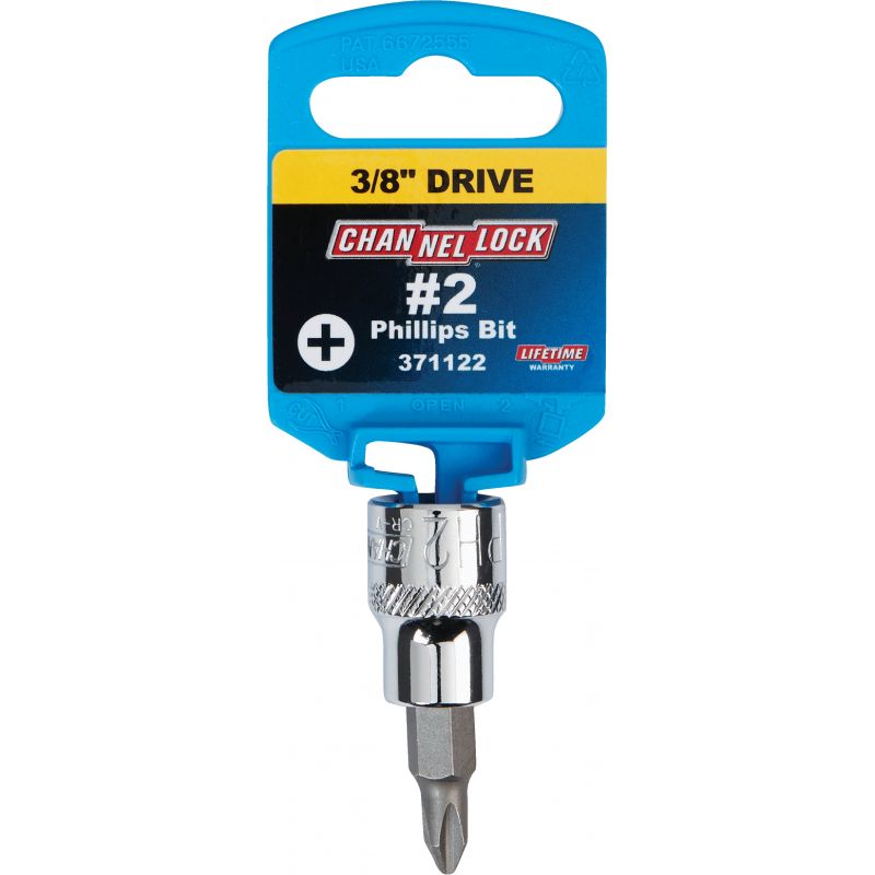 Channellock 3/8 In. Drive Screwdriver Bit Socket #2 Phillips