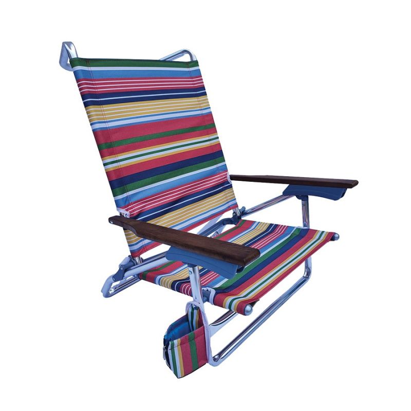 Seasonal Trends Beach Chair, with Wood Arm