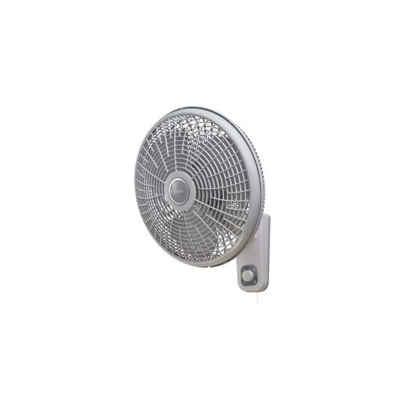 Lasko M16900 Oscillating Wall Mount Fan, 120 V, 16 in Dia Blade, 3-Blade, 3-Speed, Gray/White Gray/White