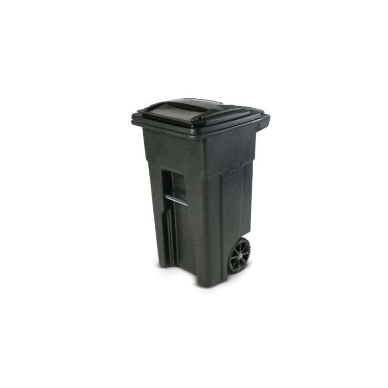 Toter 32-Gallons Greenstone Plastic Wheeled Kitchen Trash Can with