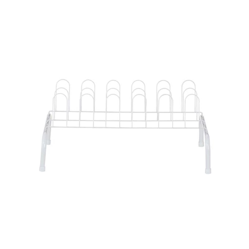 ClosetMaid 103900 Shoe Rack, 23 in W, 10 in H, Steel, White White