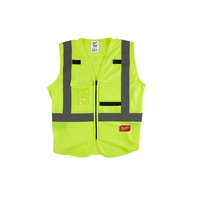 Milwaukee 48-73-5023 High-Visibility Safety Vest, 2XL, 3XL, Unisex, Fits to Chest Size: 46 to 50 in, Polyester, Yellow 2XL, 3XL, Yellow