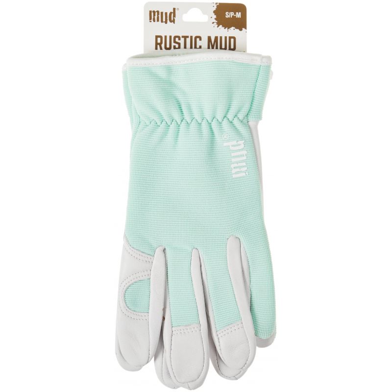 Mud Goatskin Leather Garden Gloves S/M, Mint