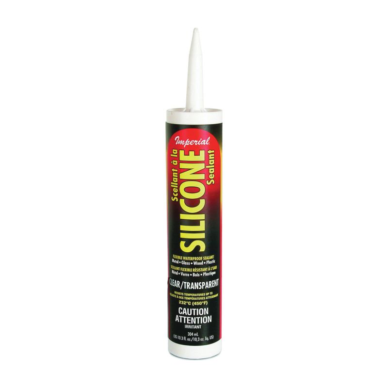 Imperial KK0203 Silicone Sealant, Paste, Clear, 10.3 oz Cartridge Clear