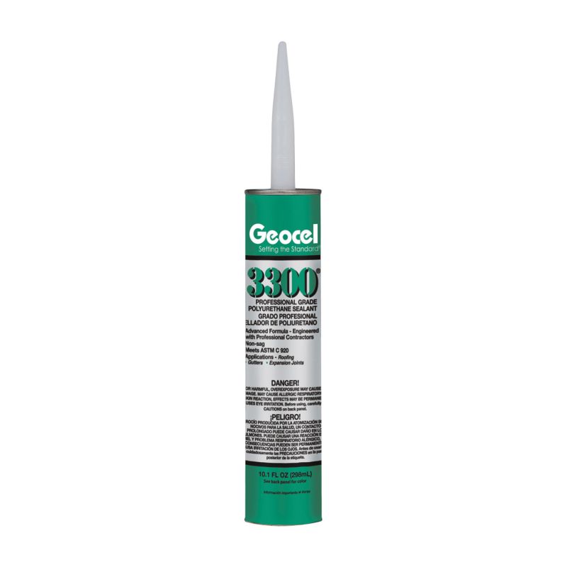Geocel 3300 Series 68102 Polyurethane Sealant, Gray, Liquid, 10.1 oz Cartridge Gray
