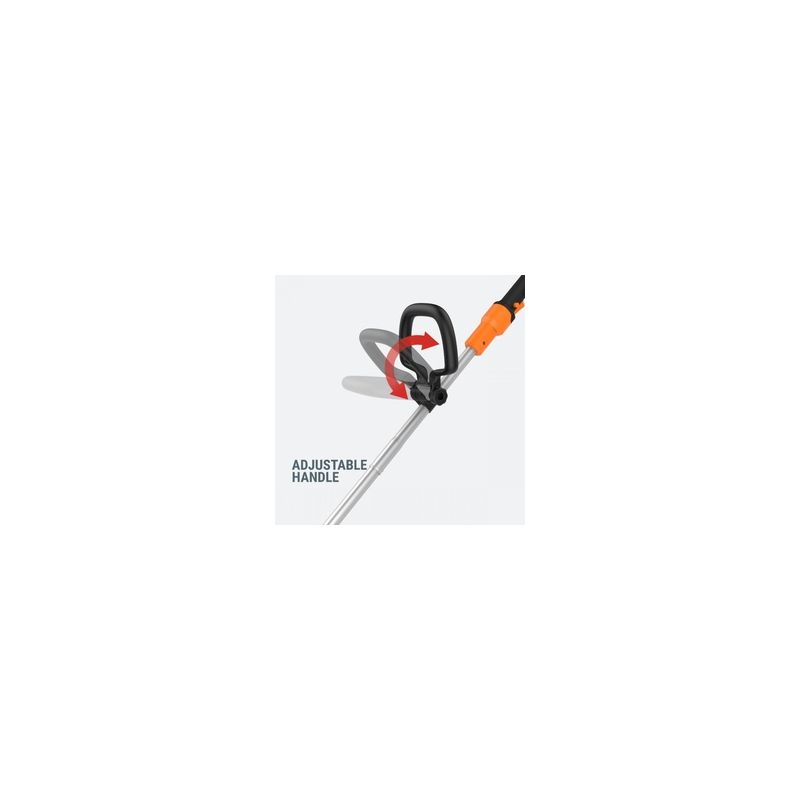 Worx WG183 Cordless String Trimmer, Battery Included, 2 Ah, 40 V, 0.065 in Dia Line, Adjustable, Auxiliary Handle