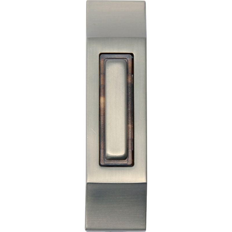 IQ America Rectangular Satin Nickel Lighted Doorbell Button Satin Nickel