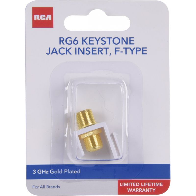 RCA Universal F-Connector Jack Gold/White