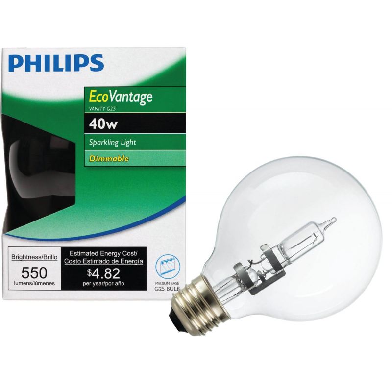 Philips EcoVantage G25 Medium Halogen Decorative Light Bulb