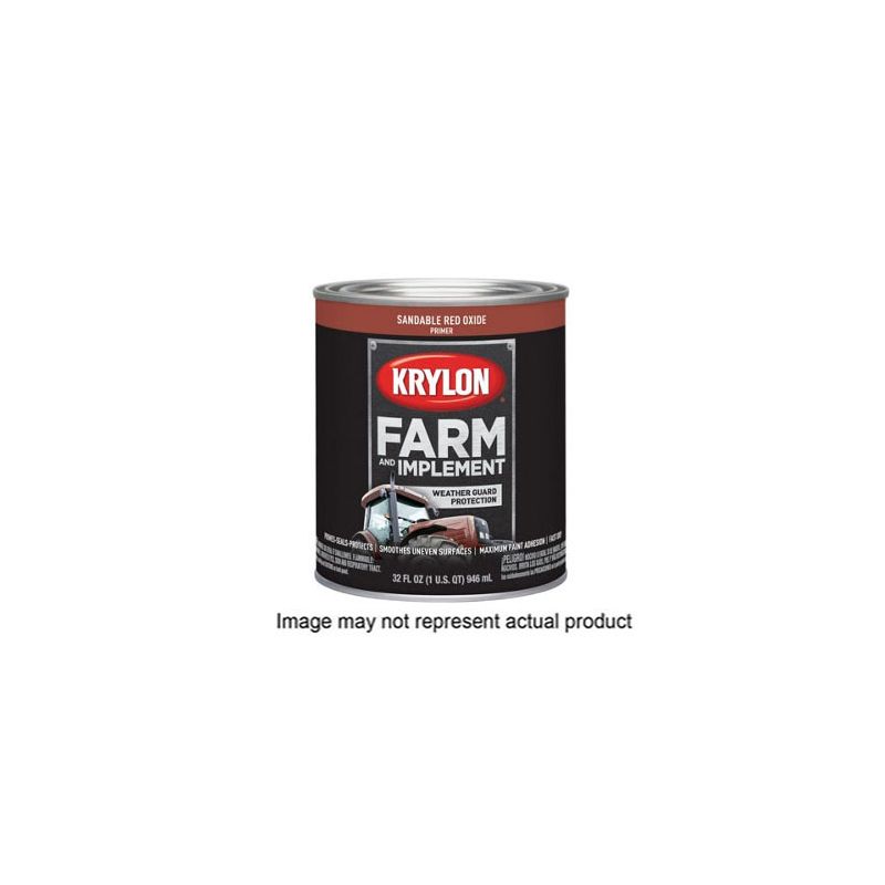 Krylon 420390000 Farm and Implement Primer, 32 oz, Sandable Gray Sandable Gray (Pack of 2)