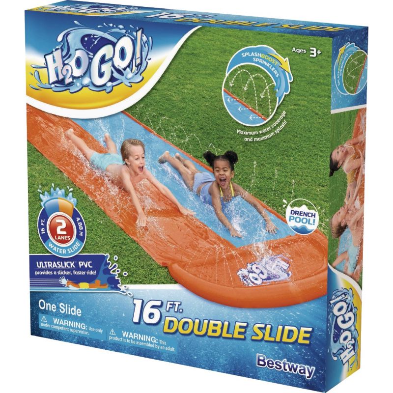 H20GO! Double Water Slide 2-People