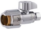 SharkBite Low Lead Brass Straight Stop Valve 1/2 In. X 1/4 In. Compression