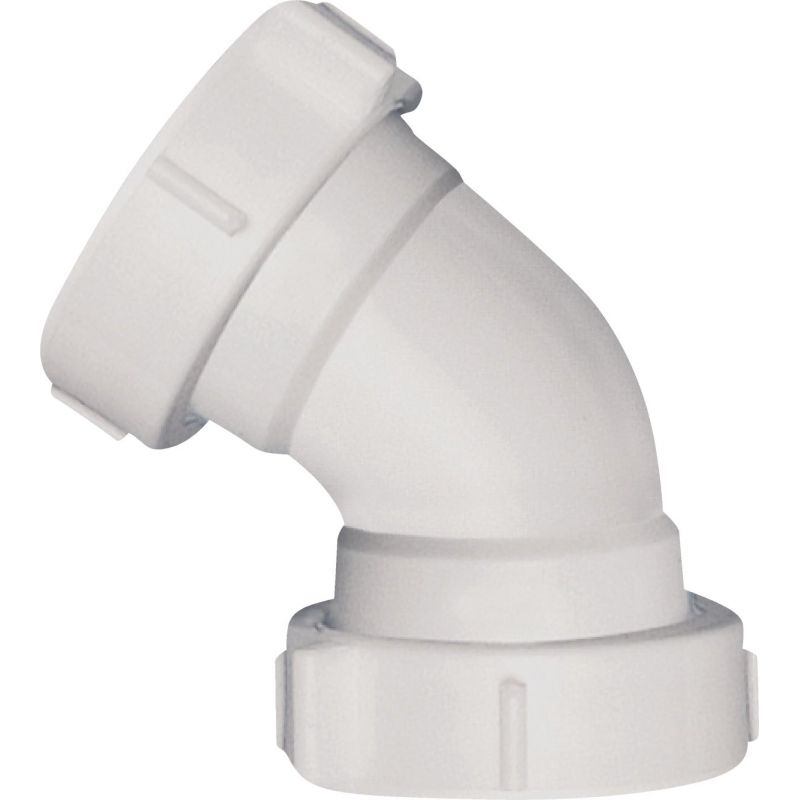 Plastic 45 degrees Double Slip-joint Coupling Elbow 1-1/2 In. Or 1-1/4 In.