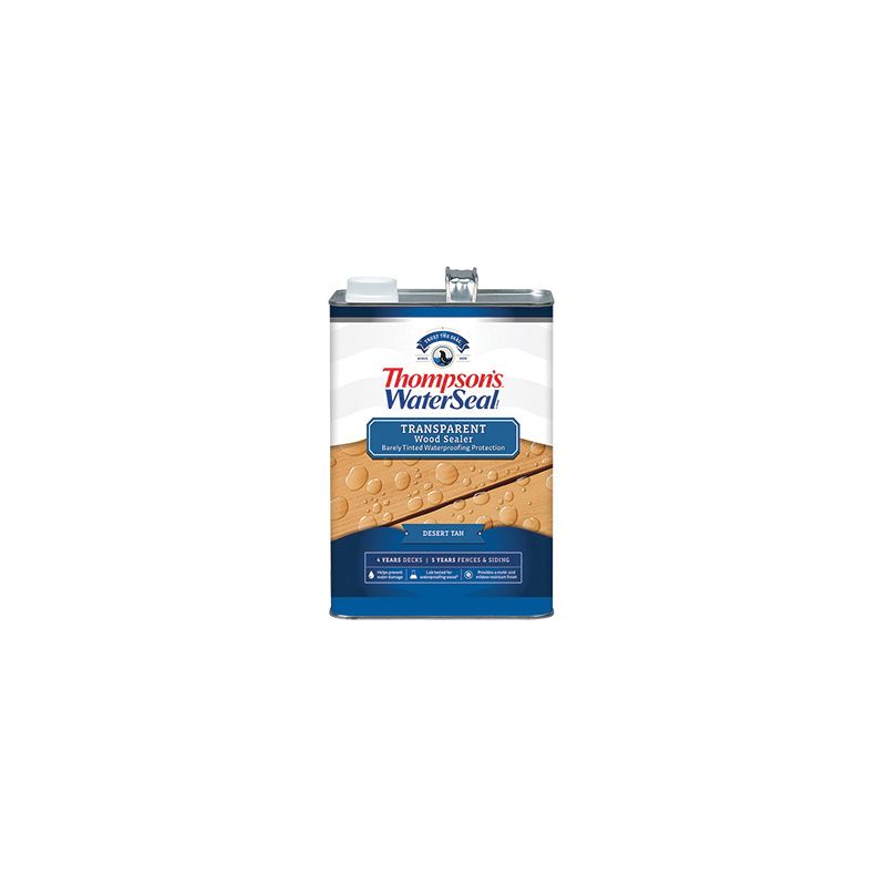 Thompson&#039;s WaterSeal TH.091701-16 Wood Sealer, Transparent, Desert Tan, 1 gal Desert Tan (Pack of 4)