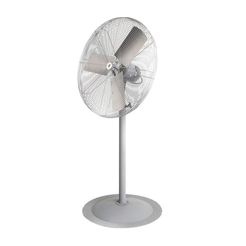 TPI ACU ACU 30-P Unassembled Pedestal Circulating Fan, 120 VAC, 2.7 A, Aluminum Blade, Steel Housing Material, Gray Gray