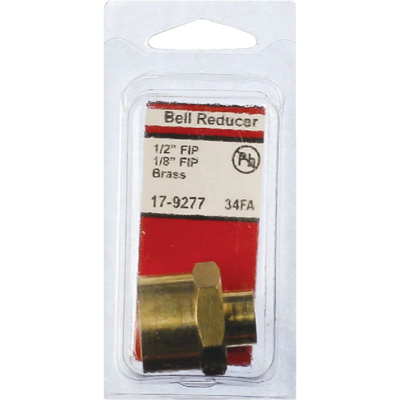Lasco Threaded Reducing Yellow Brass Coupling 1/2 In. FPT X 1/8 In. FPT