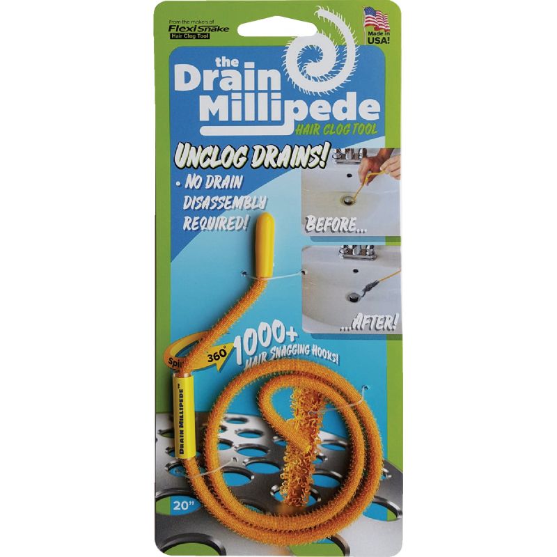 FlexiSnake Drain Millipede Hair Snake Flexible Stick Drain Opener 1.5 Ft.