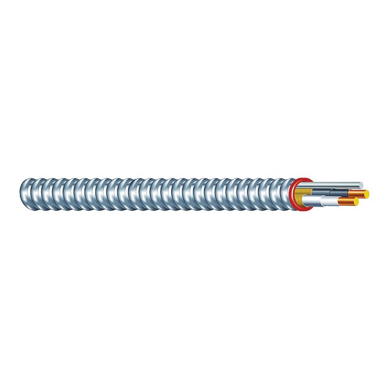 Southwire Duraclad 55278323 Armored Cable, 14 AWG Cable, 2 -Conductor, Copper Conductor, THHN/THWN Insulation