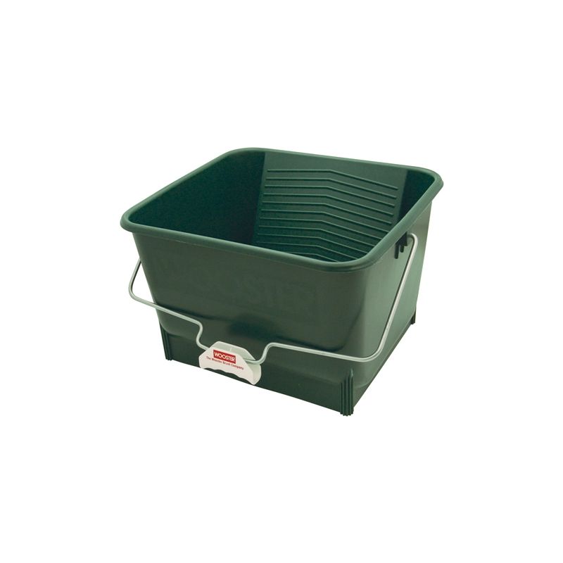 Wooster 8616 Paint Roller Bucket, 4 gal, Polypropylene, Green, Comfort-Grip Handle 4 Gal, Green