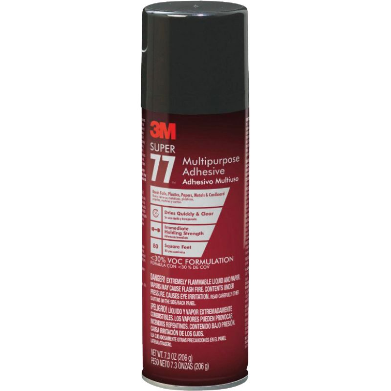 3M Super 77 Spray Adhesive Clear, 7.3 Oz.
