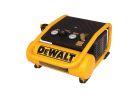 DeWALT D55140 Portable Electric Air Compressor, Tool Only, 1 gal Tank, 0.33 hp, 120 V, 135 psi Pressure, 1 -Stage 1 Gal