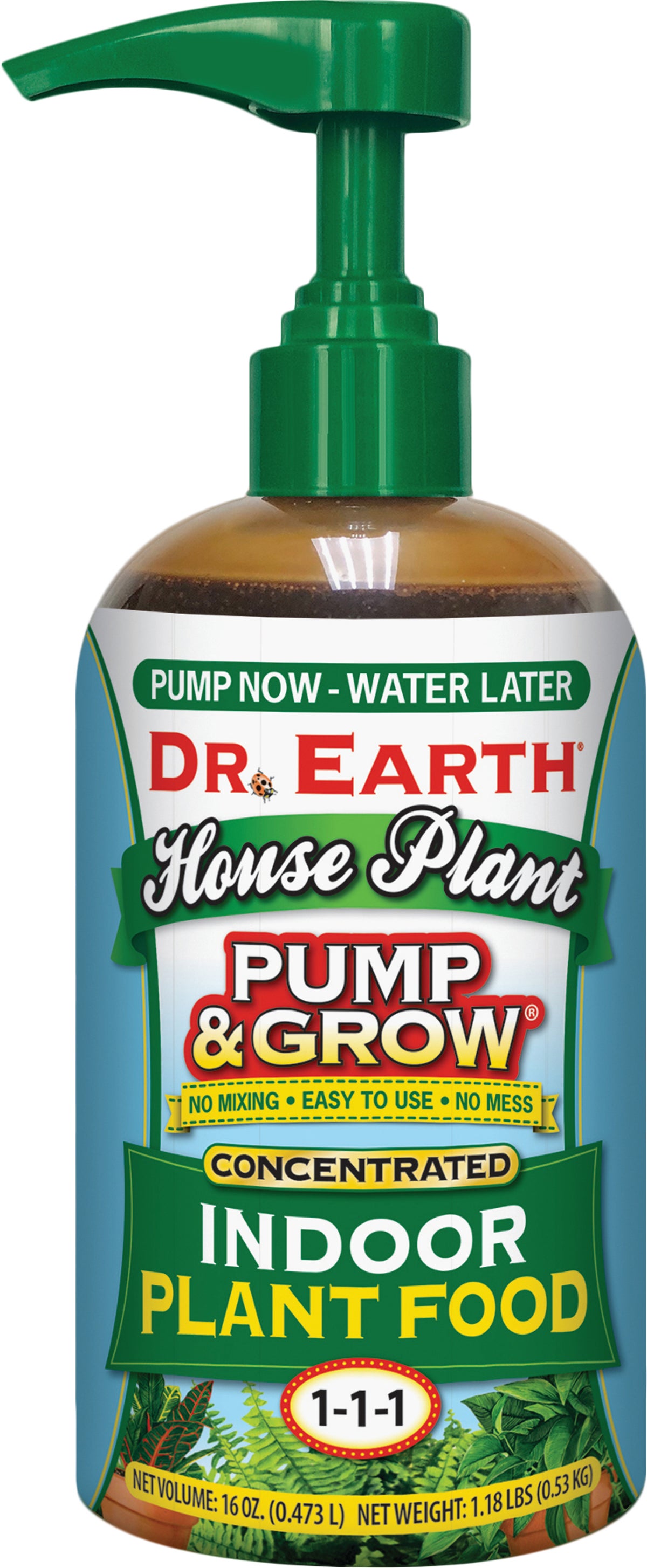 House Plant Pump & Grow Liquid Plant Food - Dr Earth