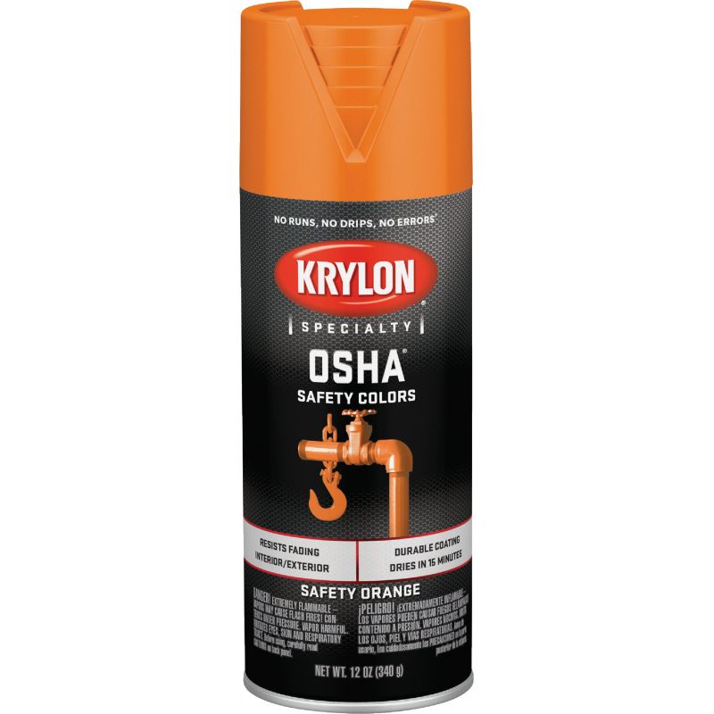 Krylon OSHA Spray Paint Safety Orange, 12 Oz.