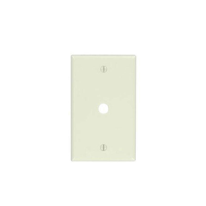 Leviton 000-78013-000 Wallplate, 4-1/2 in L, 2-3/4 in W, 1 -Gang, Plastic, Almond, Smooth Almond