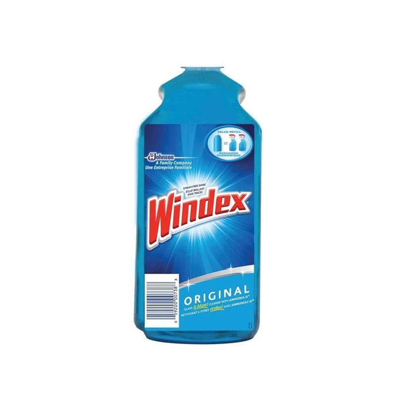 Windex 70738 Glass Cleaner, 2 L, Liquid, Blue Blue