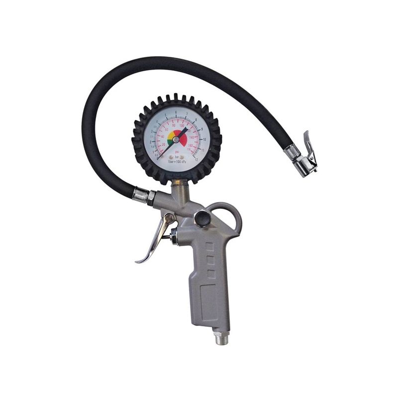 Topring 88.63 Tire Inflator, 0 to 170 psi, Rubber Gauge Case
