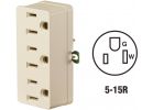 Leviton 3-To-2 Multi-Outlet Tap Ivory, 15