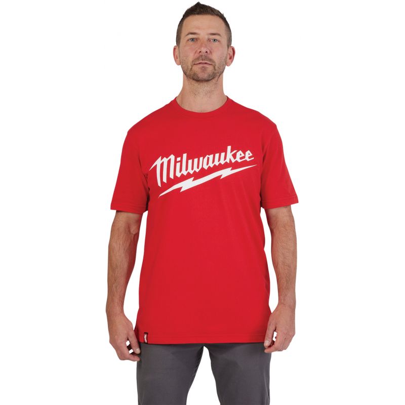 Milwaukee Heavy-Duty T-Shirt 2X, Red