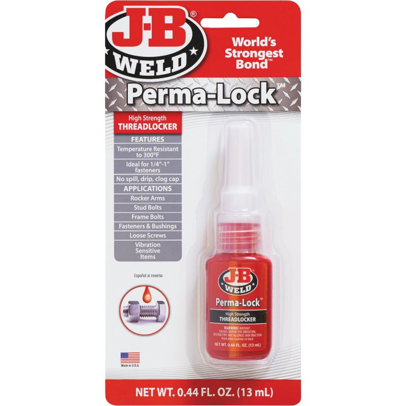 J-B Weld High Strength Perma-Lock Threadlocker Red, 0.44 Oz.