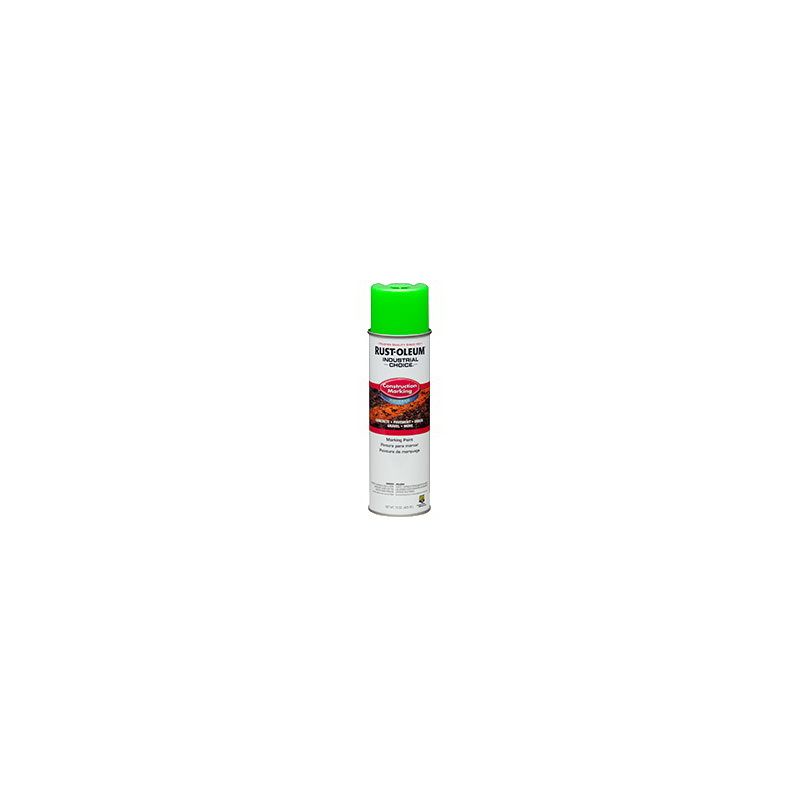 Rust-Oleum 264700 Marking Spray Paint, Fluorescent Green, 17 oz, Can Fluorescent Green (Pack of 12)