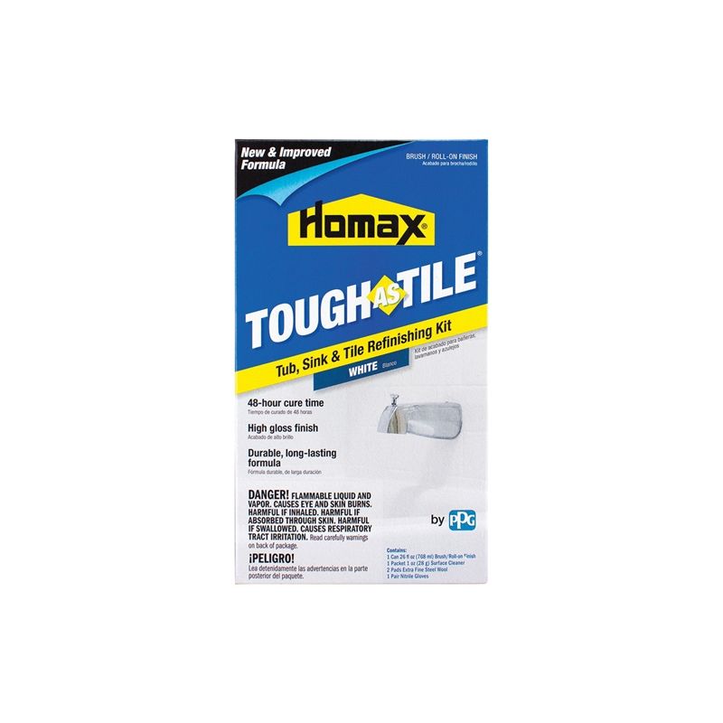 Homax Tough As Tile 3158 Tile Refinish, White, 26 oz White