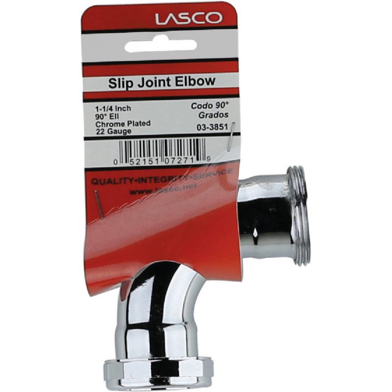 Lasco Double Slip-Joint Repair Coupling Elbow 90 Degrees Brass Tubular 1-1/4 In.