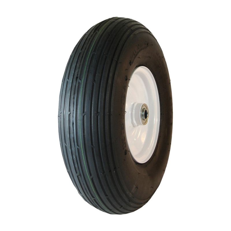 Laser 42463 Wheelbarrow Assembly, 400 mm x 6 in Tire, 400 mm Dia Tire, 6 in W Tire, Ribbed Tread