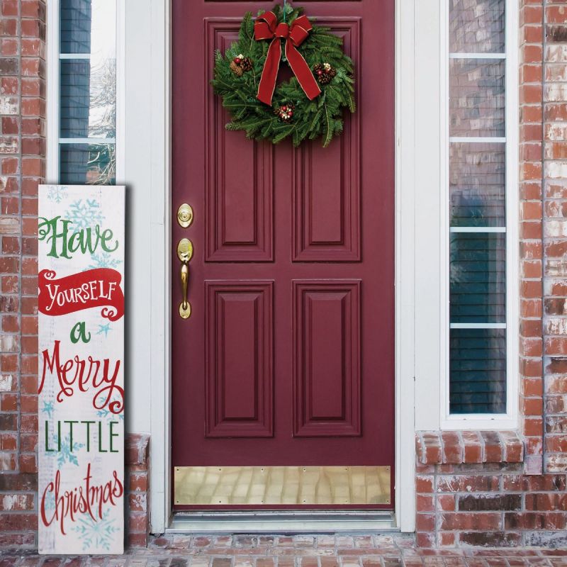 Alpine Have Yourself A Merry Little Christmas Porch Sign Holiday Decoration
