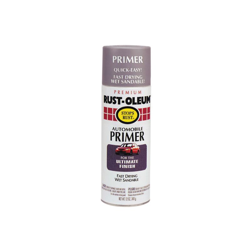 Rust-Oleum 2081830 Automotive Spray Primer, Light Gray, 12 oz, Can Light Gray