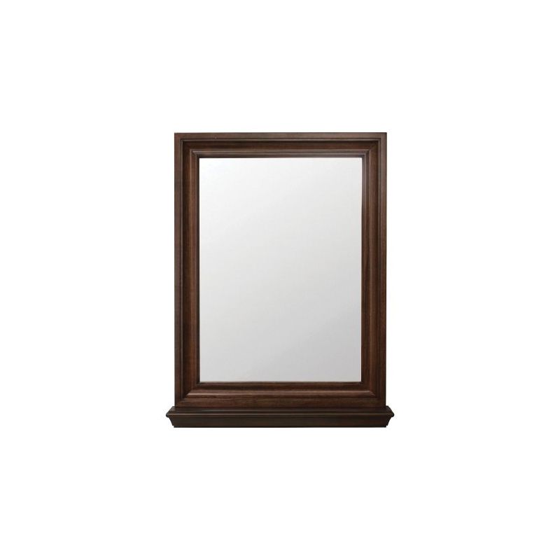 Craft + Main Cherie Series CHNM2430 Framed Mirror, Rectangular, 24 in W, 30 in H, Wood Frame, Dark Walnut Frame, Wall