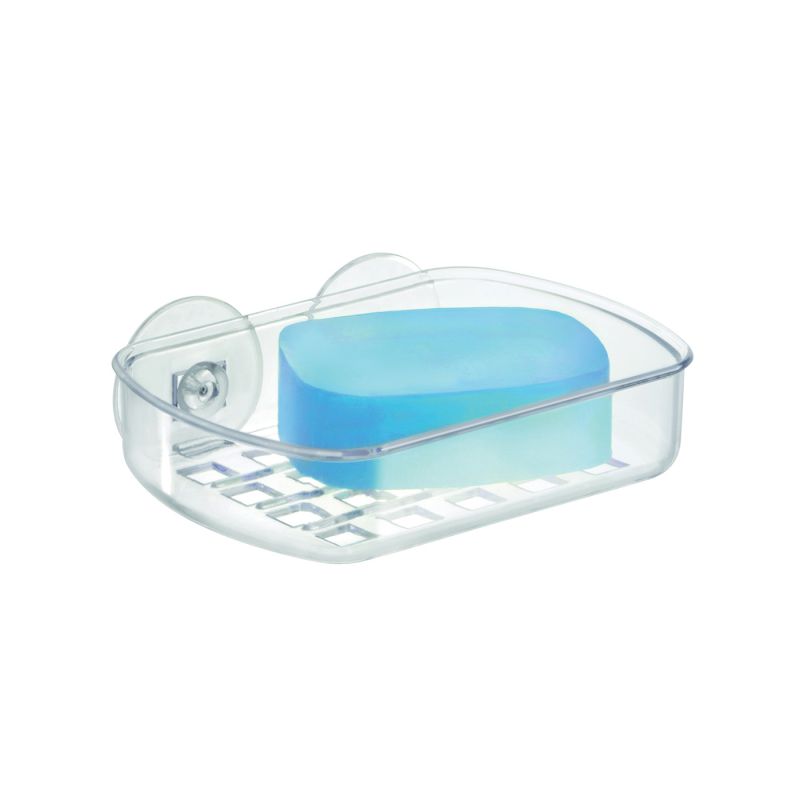 iDESIGN 19600 Suction Soap Cradle, Plastic, Clear Clear