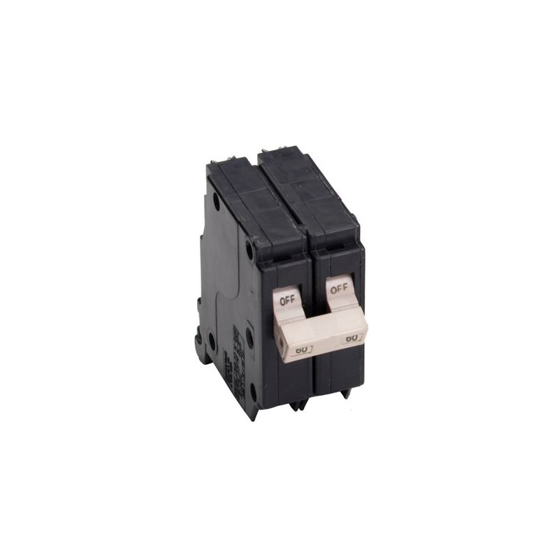 Cutler-Hammer CH260CS Circuit Breaker, Mini, Type CH, 60 A, 2 -Pole, 120/240 V, Common, Fixed Trip, Plug Mounting