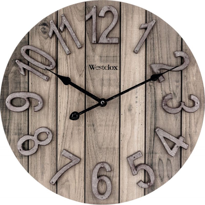 Westclox Wood Grain Wall Clock