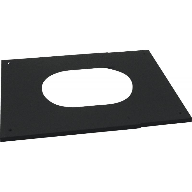 SELKIRK Sure-Temp Adjustable Pitched Ceiling Plate 8 In., Matte Black