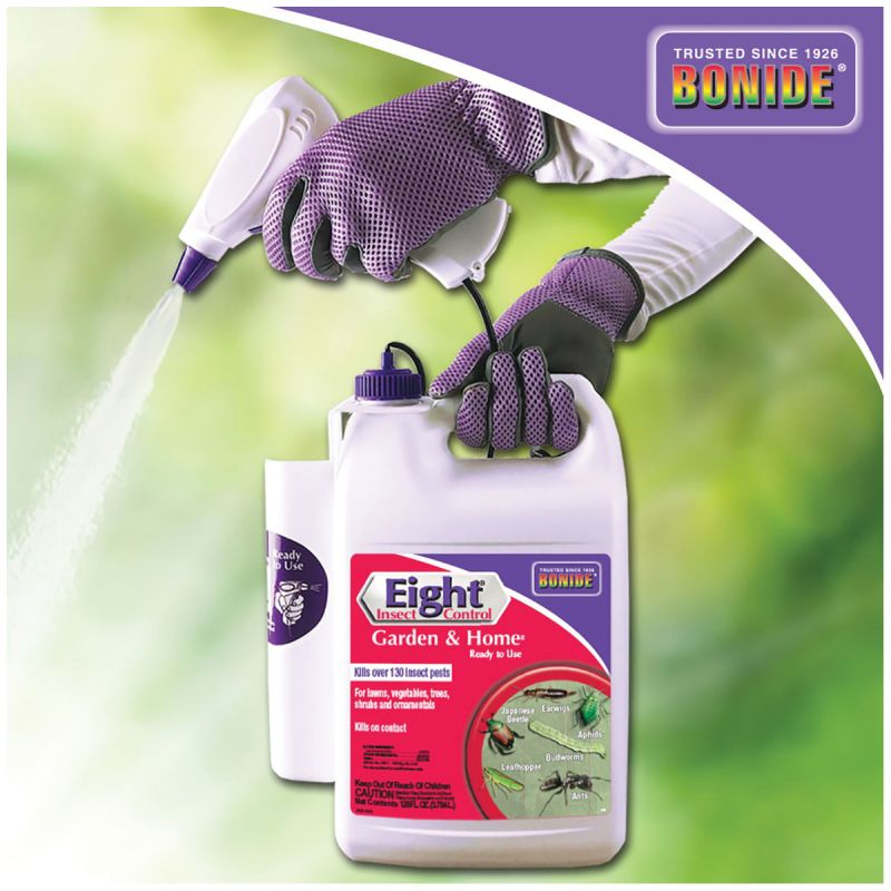 Bonide Eight 429 Insect Control, Liquid, Spray Application, 1 gal Yellow